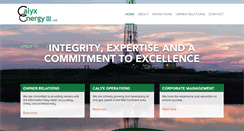 Desktop Screenshot of calyxenergy.com